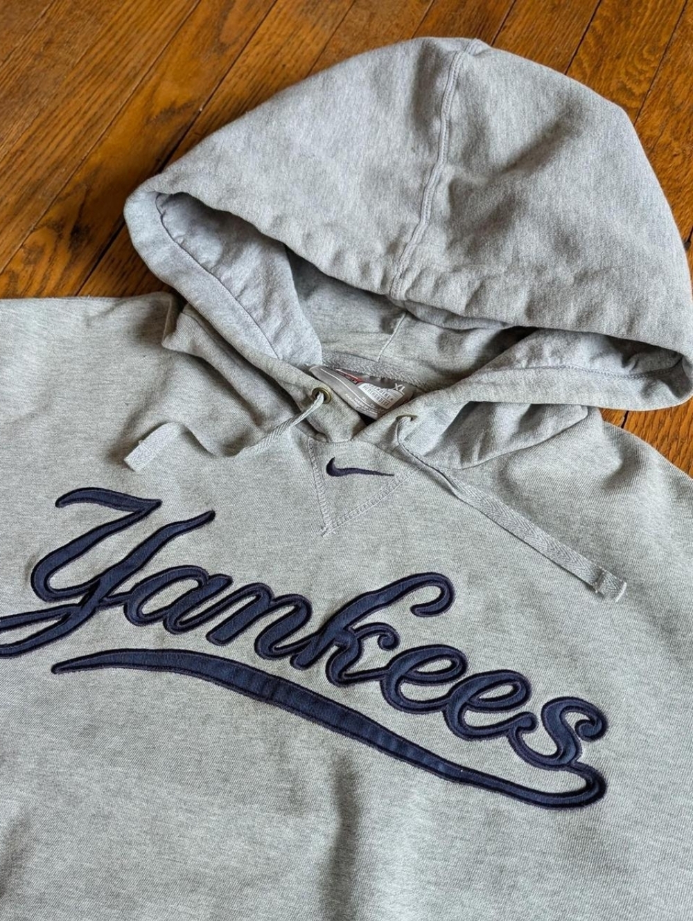 Vintage Y2k Nike Center Swoosh NY Yankees Hoodie Sweatshirt